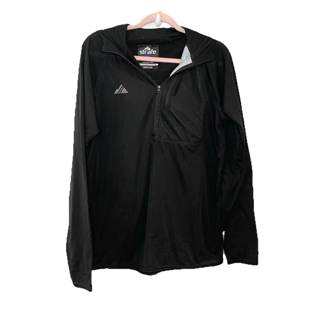 Strafe Polartec Black Midweight Base Layer Sweat Shirt 1/4 Zip Men's Size M